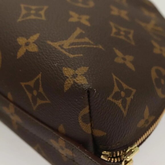 LOUIS VUITTON Monogram Trousse Demi Ronde Cosmetic Pouch M47520 LV Auth 130054 - Picture 4 of 16